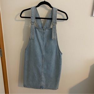 Topshop Pinafore Denim Dress